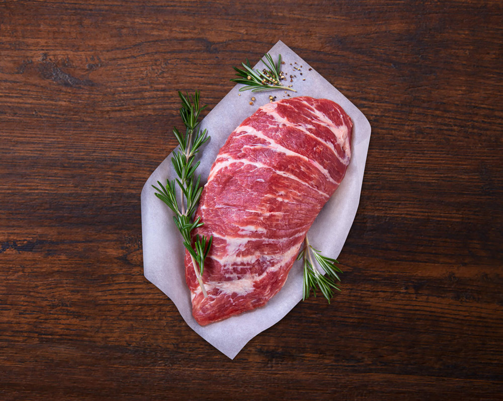 Duroc-Edelschwein-Presa-Nackenkern